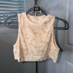 100. Lululemon LA Super-Crop Muscle Tank Top in Cafe Au Lait Wave Wash